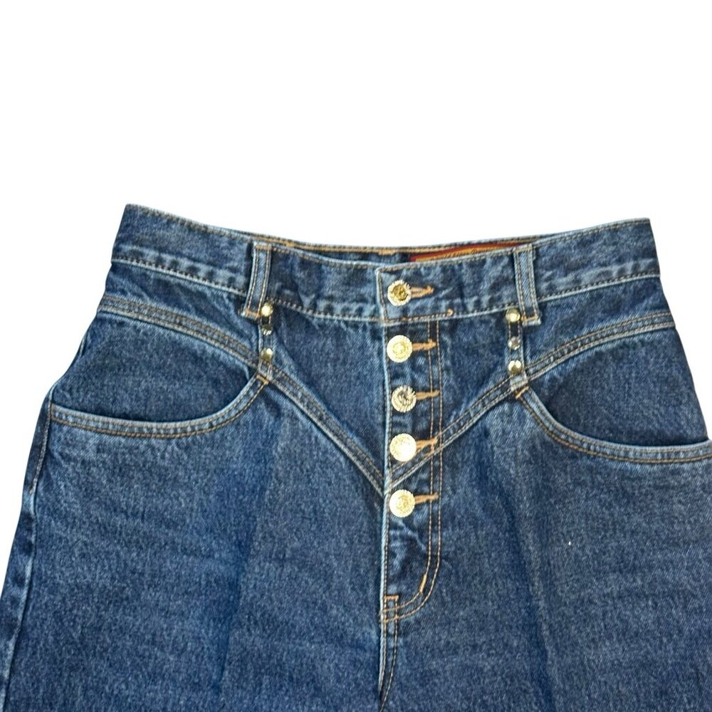 Lawman Women's High Rise Slim Fit Western Blue Denim Jeans - Size 11 ( 28X31 ) - Picture 2 of 9